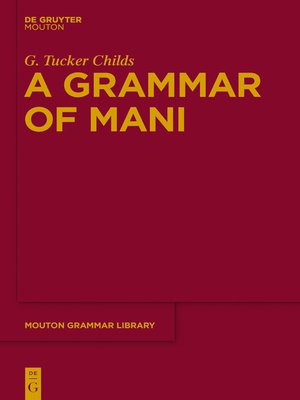 cover image of A Grammar of Mani